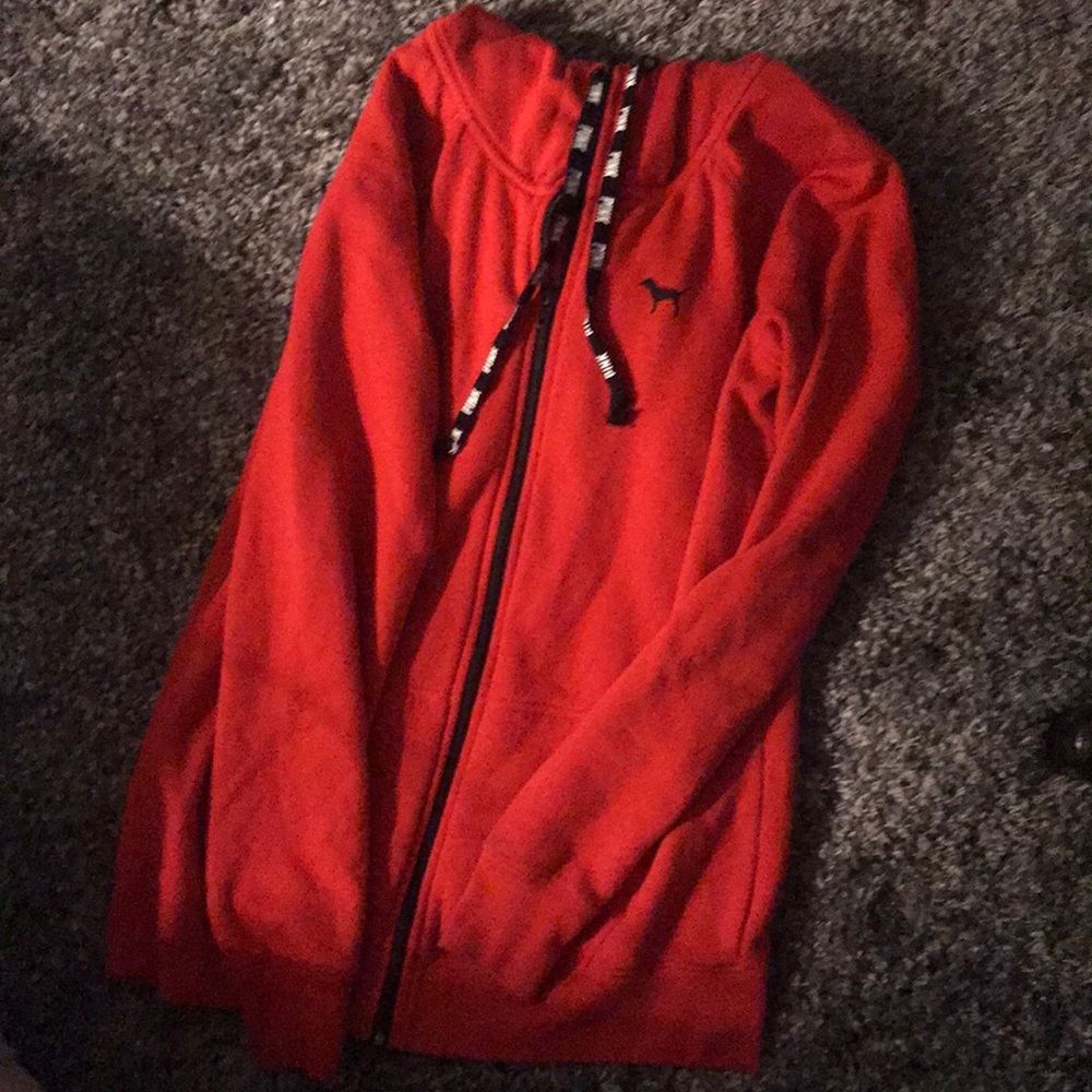 Pink full zip hoodie